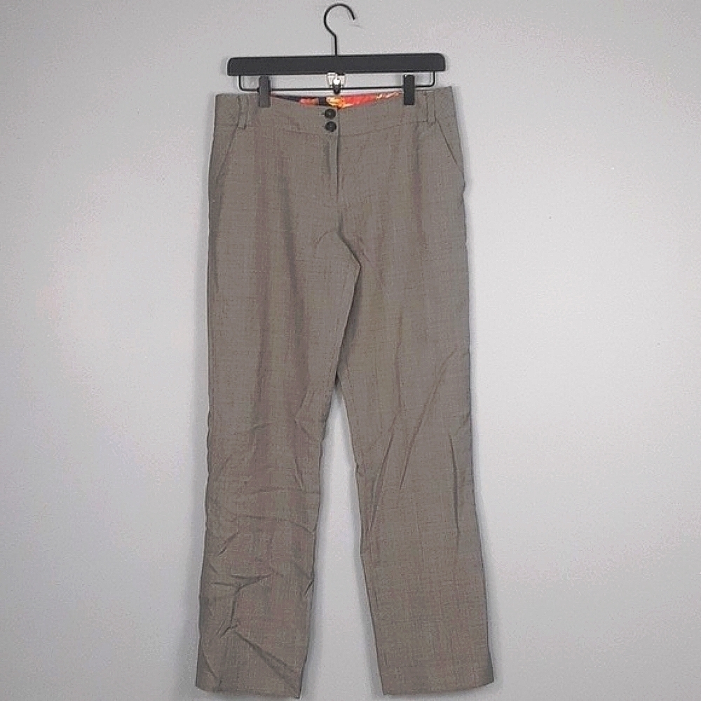 Ted Baker London Y2K Gray Black Straight Leg Trouser Pants